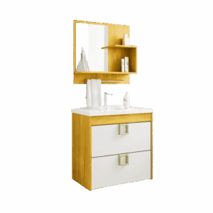Gabinete de Banheiro com Lavatorio e Espelho 59 cm Lirio
